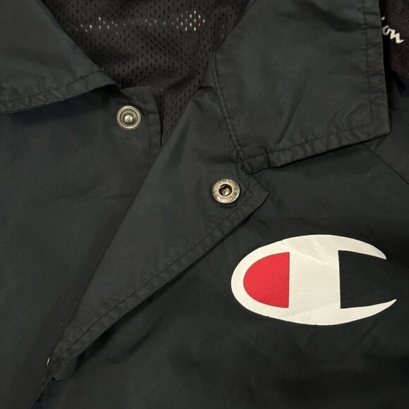 Champion Women's Cropped Coaches Jacket Long Sleeve Button Fly Closure Size S - Picture 16 of 16